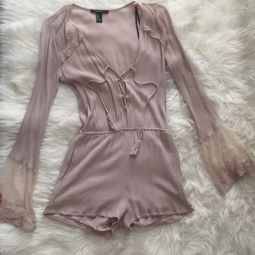 Mauve 60s inspired romper